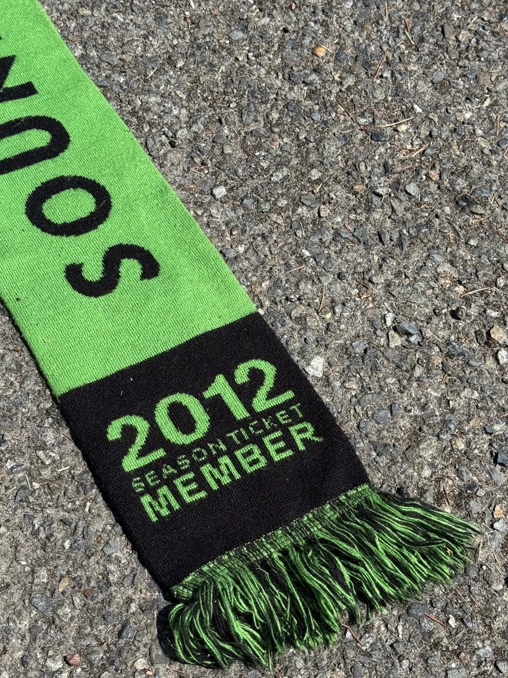 adidas Seattle Sounders FC Scarf - Neon Green & Black